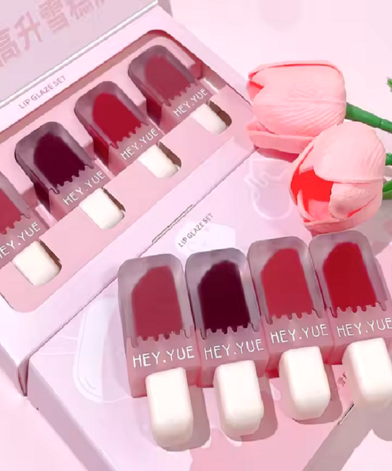 Hey Yue Lip Glaze Set Kadife Mat Tint - Görsel 7