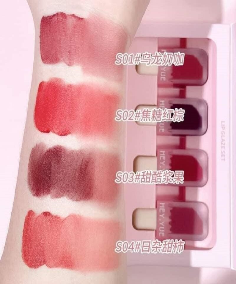 Hey Yue Lip Glaze Set Kadife Mat Tint - Görsel 6